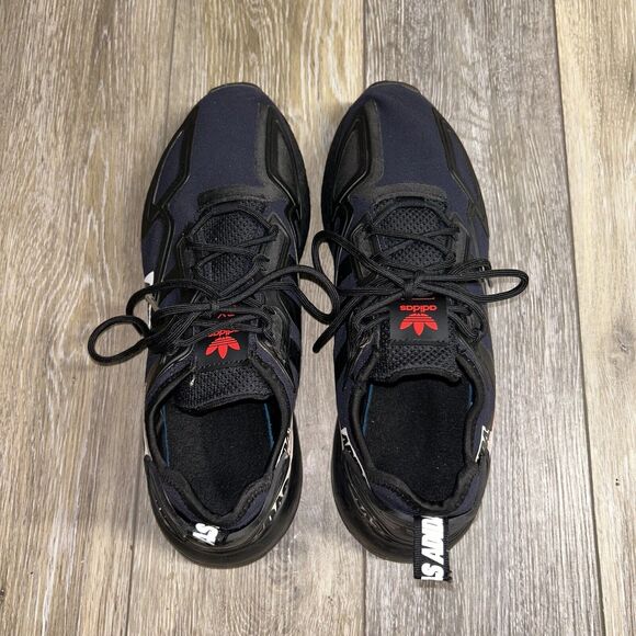 Adidas Men's US Size 12 ZX 2K Boost Black Red Running Sneaker Shoes FX7038 - Picture 8 of 11